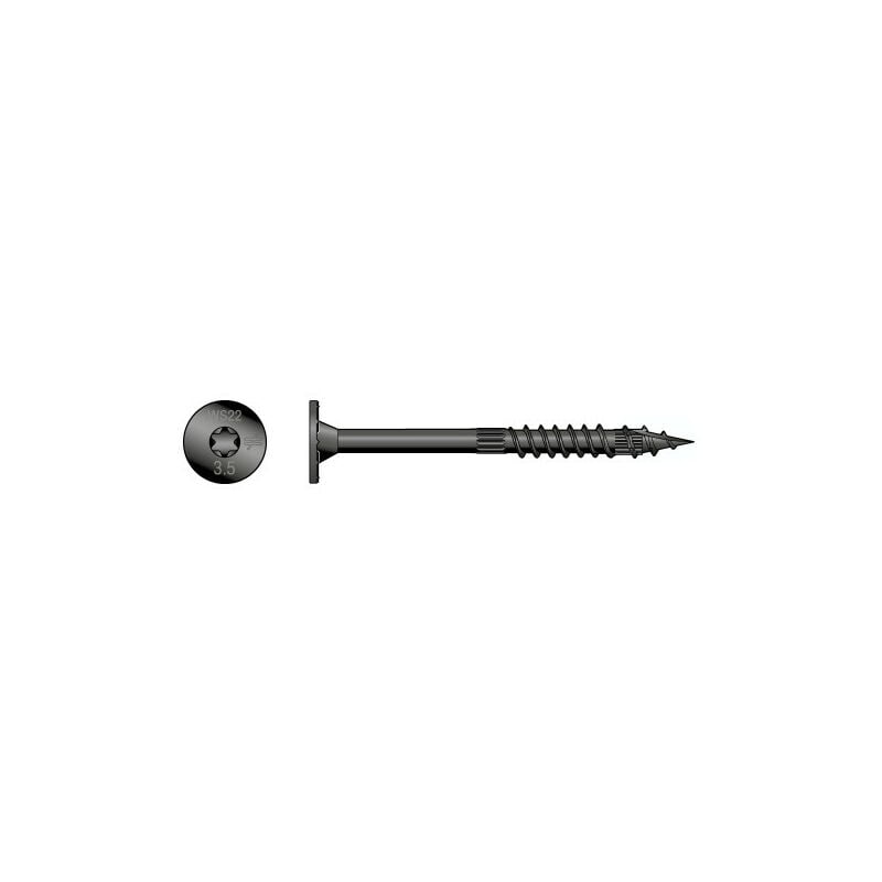 Vis à bois de construction - Tête fraisée - Filetage partiel - Torx 8x86mm - T40 - Boite de 50