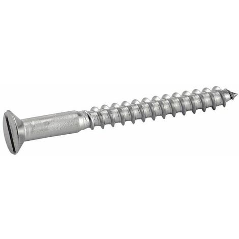 Vis à bois tête fraisée fendue - Inox A2 8x50 mm - Boîte de 100