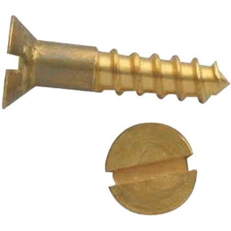 Vis à bois tête fraisée fendue laiton DIN 97 5X40 boîte de 200 - GFD - 102098