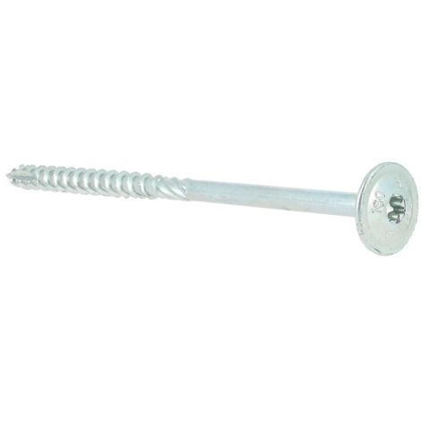 Vis à bois tête fraisée Torx acier zingué doublement filetées Vking. diamètre 6 mm. longueur 240 mm. boîte de 100 - VISWOOD
