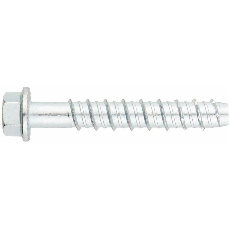 Vis a béton Tête hexagonale - Recouvrement zingué - Homologué ETE Option 1 Ø8 x 110 - Boite de 25