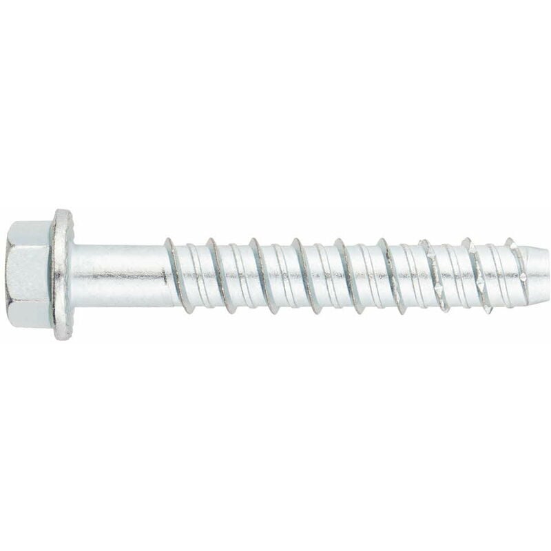 Vis a béton Tête hexagonale - Recouvrement zingué - Homologué ete Option 1 Ø10 x 70 - Boite de 50
