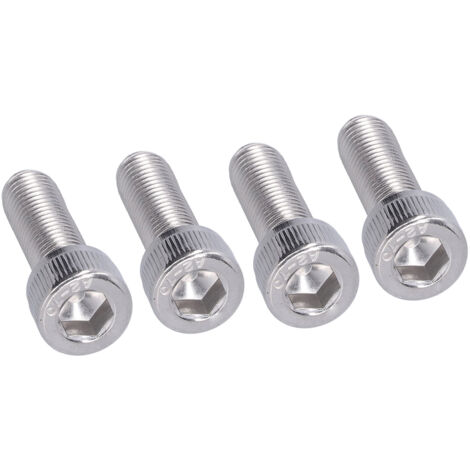 Vis à capuchon à douille hexagonale en acier inoxydable A2, matériel de fixation à pas fin de 1.25mm, 4 pièces, M10x30