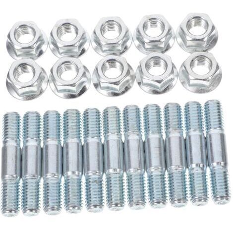 Vis à Double Extrémité M8 Écrous pour Guide-chaîne de Tronçonneuse, Lot de 10 Sets de Sets Fixation Fiable et Compatible, Accessoires D’entretien pour Outils de Jardin Motorisés