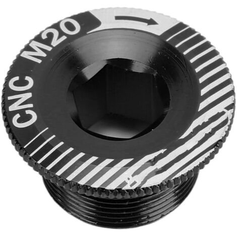 Vis à fixer manivelle vélo M20 en aluminium, boulon noir pour pédalier.