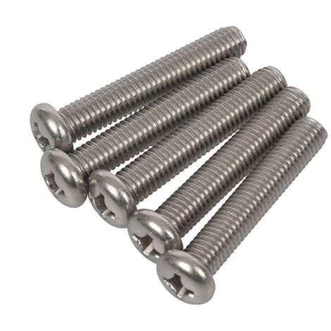 Vis à métaux M8 x 45mm Acier Inoxydable 304 - Lot de 5 pièces