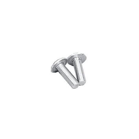 Vis à métaux poêlier tête cylindrique empreinte fendue croix acier zingué blanc entièrement filetées, diamètre 4 mm, longueur 10