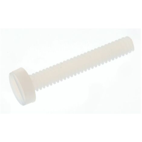 Vis à métaux RS PRO M2 à tête Cylindrique fendue en Nylon, 12mm ( Prix pour Sachet de 100 )