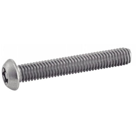 Vis à métaux tête bombée 6 lobes inviolable ACTON inox A2 7380 - 8x50mm - boite de 100 - 628058X50