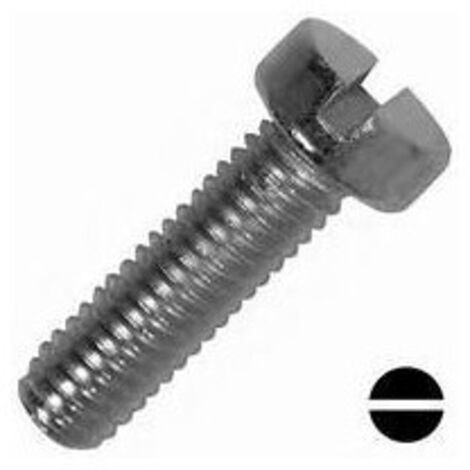 Vis à métaux tête cylindrique fendue acier zingué 4.8 DIN 84 3X10 boîte de 500 - GFD - 512022
