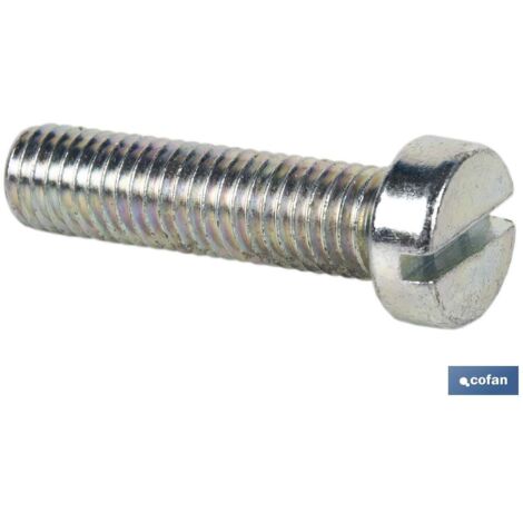 Vis a metaux tete cylindrique fendue. ZINGUÉ
