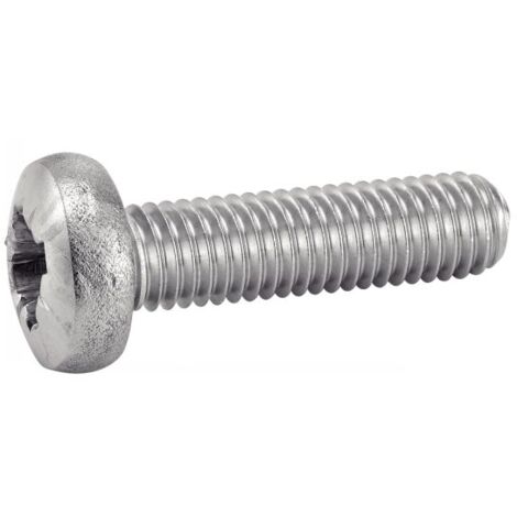 Vis à métaux tête cylindrique pozidrive - Inox A2 4x10 mm - Boîte de 200