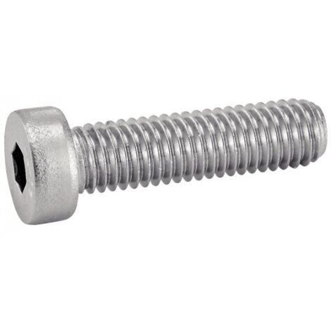 Vis à métaux tête cylindrique réduite hexagonale creuse inox - Longueur: 16 - Qualite Inox: A2 - Diamètre: 8