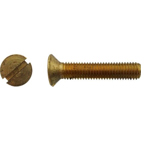 Vis à métaux tête fraisée fendue Laiton - 2,5 x 8 mm - BIVI