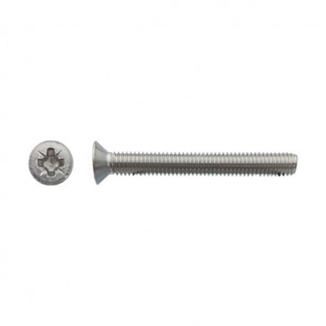 Vis à métaux tête fraisée Pozidriv® Inox A2 - 6 x 80 mm- Vendu par 100