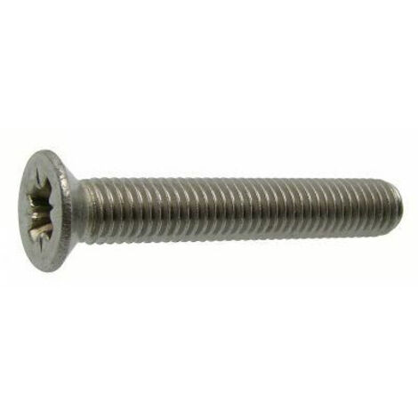 Vis à métaux tête fraisée pozidrive inox - Longueur: 70 - Qualite Inox: A4 - Diamètre: 6