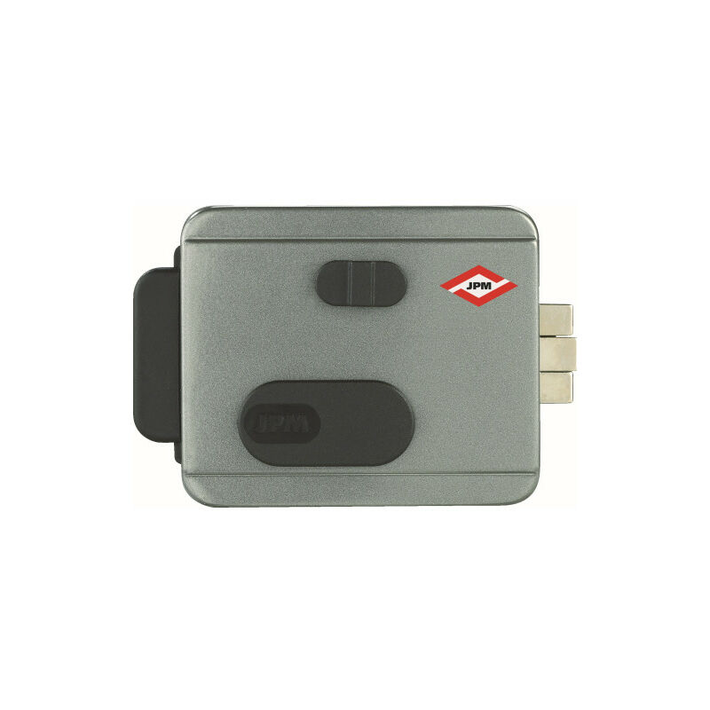 Serrure électrique pour porte cochère JPM Argent 125 mm Zingué 110 125 mm Cylindre à bouton