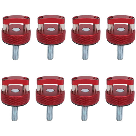 Vis à pouce de fixation à retrait rapide pour dessus rigide, billette en acier et aluminium M8, filetage 1.25, anneau D intégré pour Bronco 2dr 4dr rouge, 8 pièces