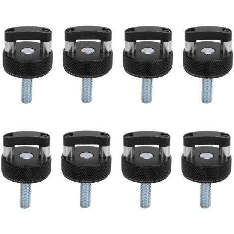 Vis à pouce de fixation à retrait rapide pour dessus rigide, billette en acier et aluminium M8, filetage 1.25, anneau D intégré pour Bronco 2dr 4dr,noir, 8 pièces