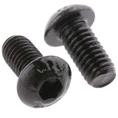 Vis à six pans creux, M6 x 12mm, tête Vis bombée à tête creuse hexagonale, en Acier ( Prix pour Boîte de 100 )