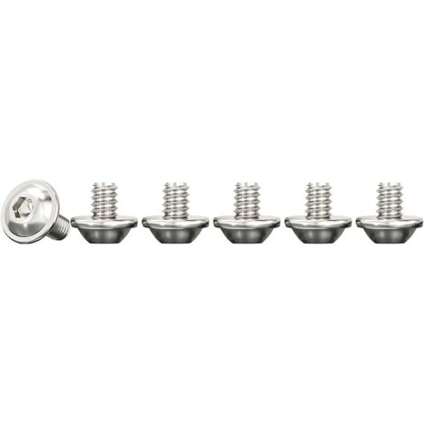 Vis à Tête Bombée avec Bride et Six Pans Creux, M3x6mm Vise à Métaux Acier Inoxydable A2 V2A Boulon à Hexagonale pour Les Connexions Mécaniques, 50 Pièces