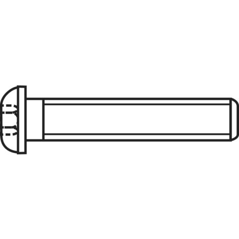 VIS À TÊTE BOMBÉE TOOLCRAFT 839803 100 PC(S) M4 30 MM TÊTE BOMBÉE 6 PANS INTÉRIEURS ACIER INOXYDABLE
