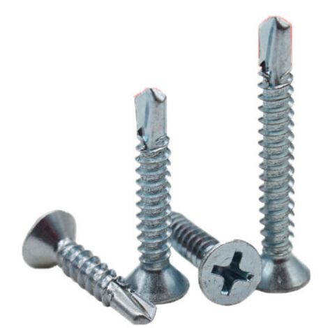 Vis à tête carrée, pointe 4,2 mm, queue d'aronde, autotaraudeuse, acier, carrée, 4,219 mm (1000 pièces par boîte)-AquaForge
