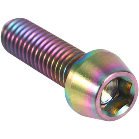 Vis à tête conique colorée en alliage de titane M6x20 avec rondelle pour vélo