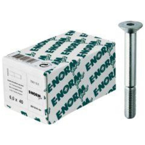 Vis a tete conique DIN 7991 8.8 HDG M8x60 HP E-NORMpro (Par 100)