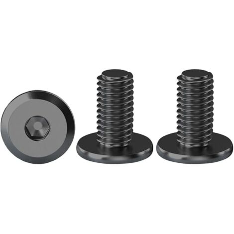 Vis à Tête Cylindrique Hexagonale M6 X 12 mm - 20 Pièces Boulons en Acier Inoxydable A2 V2A - Noir