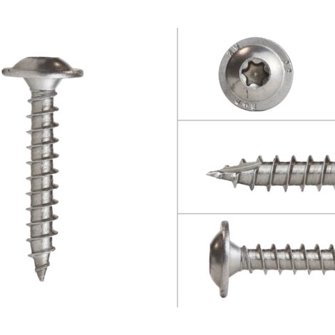 Vis à tête disque en inox A4 8 x 50 mm Torx 40 - Boîte 100 pièces