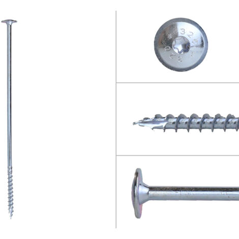 Vis à tête disque galvanisée 10.0 x 320 mm Torx 40 - Boîte 25