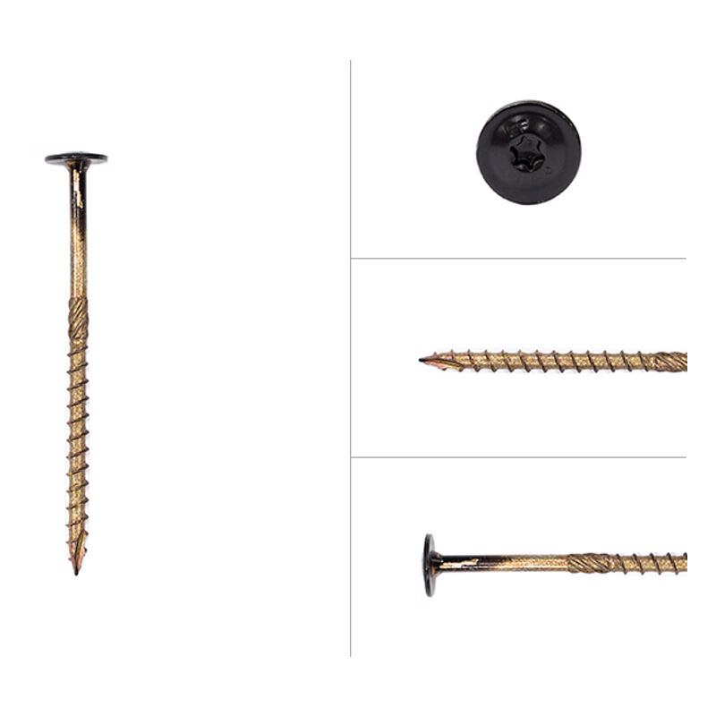 Wovar - Vis à tête disque noire 8.0 x 160 mm Torx - Boîte 50 pièces