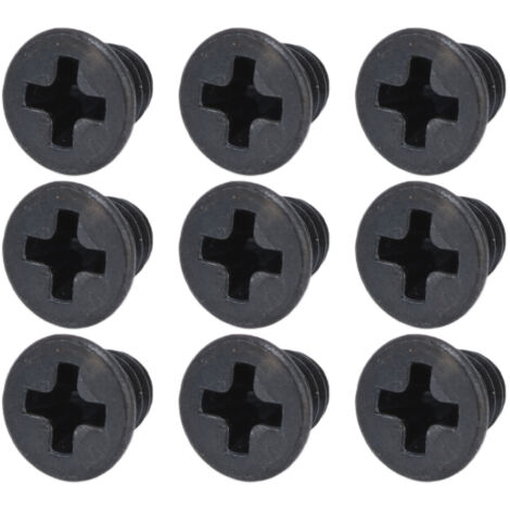 Vis à tête fraisée cruciforme DIN 965 Noir Galvanisé M3x4 - Lot de 50