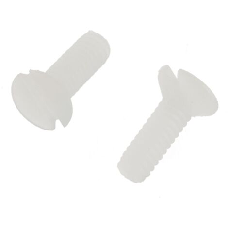 Vis à tête Fraisée fendue, Nylon, M2, 6mm ( Prix pour Sachet de 100 )