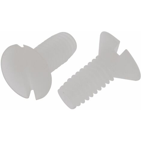 Vis à tête Fraisée fendue, Nylon, M2.5, 6mm ( Prix pour Sachet de 100 )
