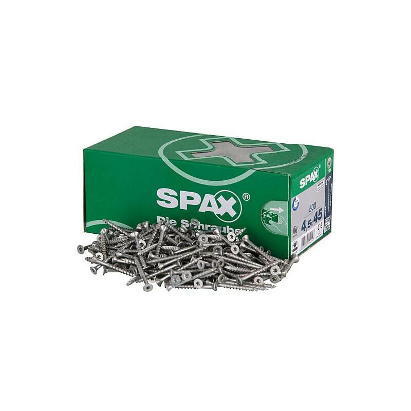 Vis a tete fraisee Spax wirox® filetage partiel t - star Plus Diam 4,5 x 45 mm, 500 pcs