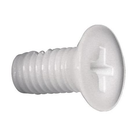 VIS À TÊTE FRAISÉE TOOLCRAFT 839970 10 PC(S) M4 20 MM TÊTE FRAISÉE CRUCIFORME PHILIPS PLASTIQUE, POLYAMIDE DIN 965