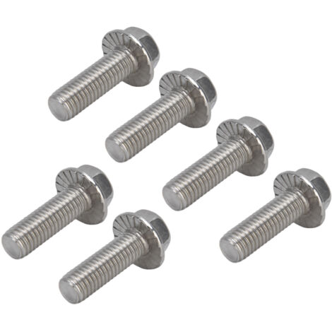 Vis à tête hexagonale à embase M10x1.5 Acier Inoxydable A2-70 avec Joint - Lot de 20