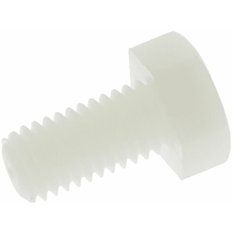 Vis à tête hexagonale, Nylon Brut, M8 x 16mm ( Prix pour Sachet de 50 )
