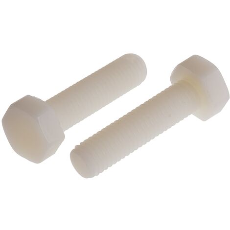 Vis à tête hexagonale Nylon, M10 x 40mm ( Prix pour Sachet de 50 )