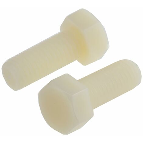 Vis à tête hexagonale Nylon, M12 x 30mm ( Prix pour Sachet de 25 )