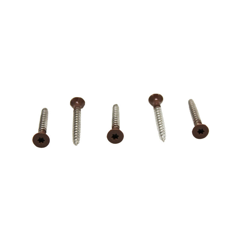 Vis à tête laquée L 3cm (x100) pour bardage - Coloris - Chocolat, Longueur de la vis - 30 mm