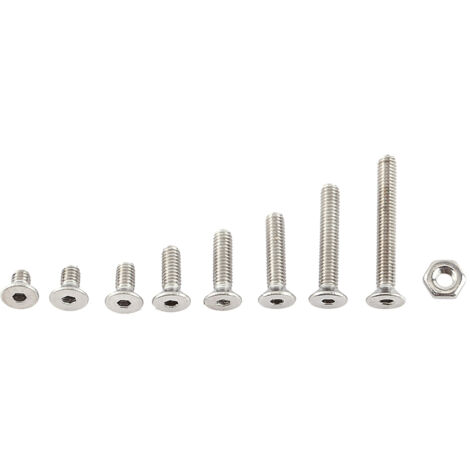 Vis à tête plate M2.5 inox A2 avec écrous hexagonaux - Kit assemblage