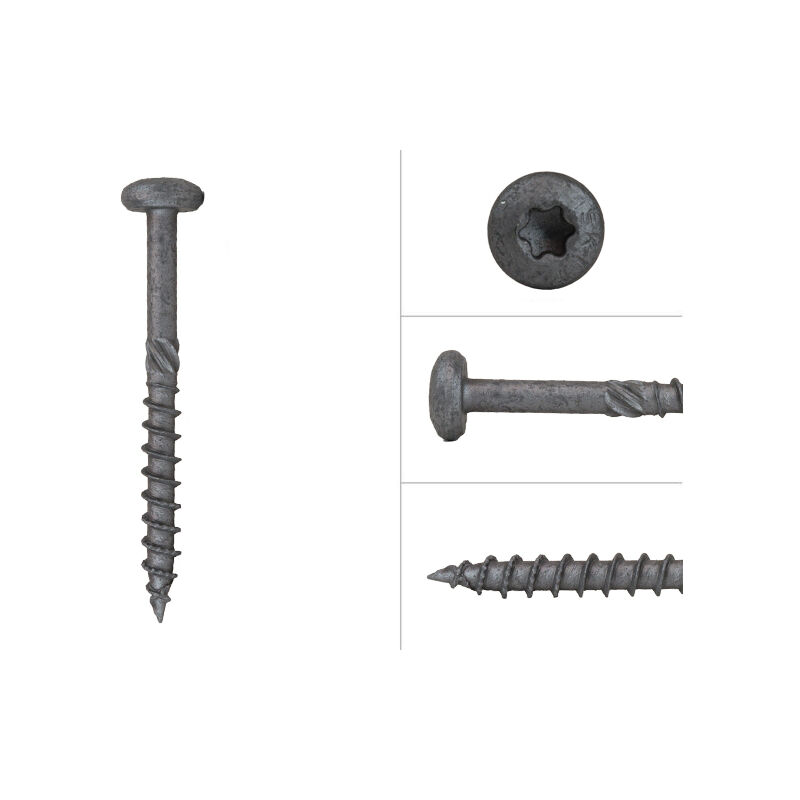 Wovar - Vis à tête ronde avec Revêtement ar 6 x 60 mm - Boîte de 100