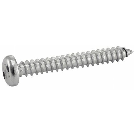 Vis à tôle tête cylindrique 2 trous inviolable A2 DIN 7981 3.5X32 boîte de 100 - ACTON - 628093,5X32