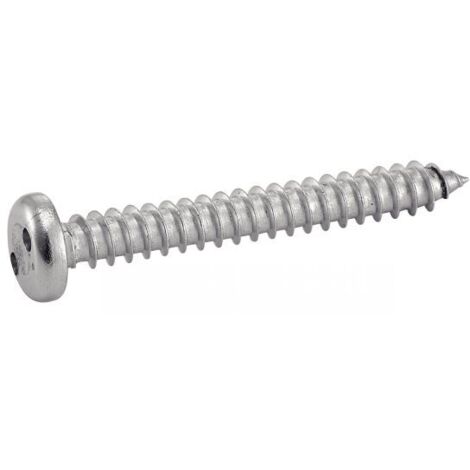 Vis à tôle tête cylindrique inviolable snake eyes inox - Longueur: 32 - Qualite Inox: A2 - Diamètre: 4.8