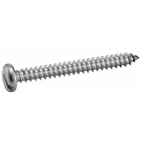 Vis à tole tête cylindrique large fendue - Inox A2 4,8x60 mm - Boîte de 200