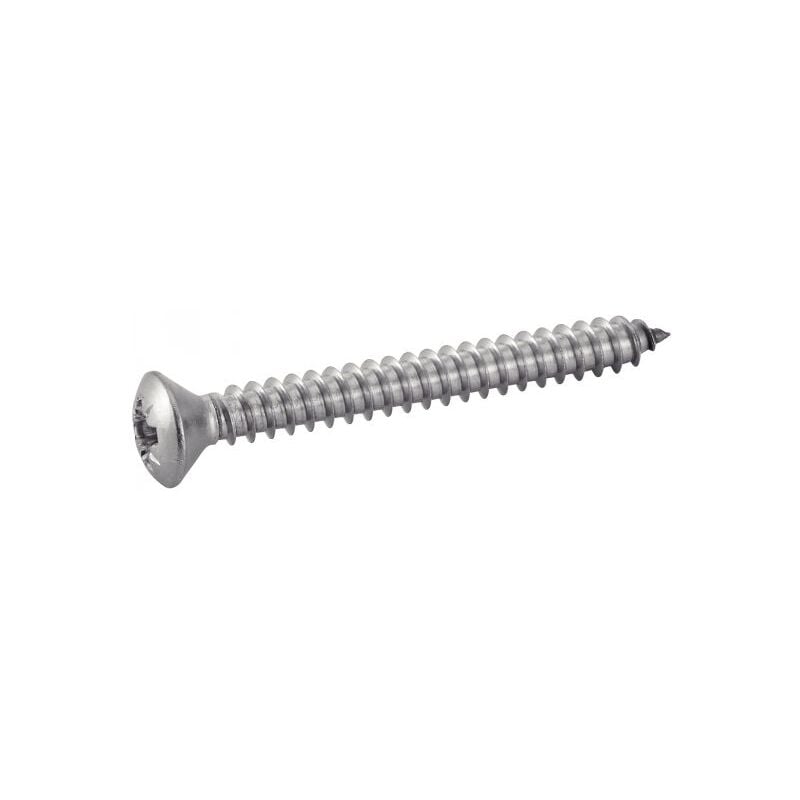 Vis à tole tête fraisée bombée pozidrive - Inox A4 3,9x38 mm - Boîte de 200