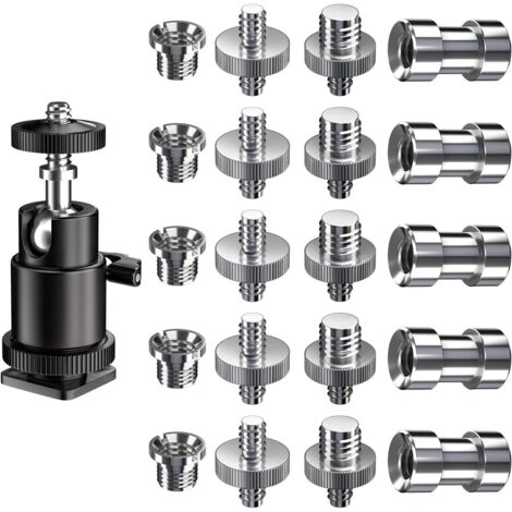 Adaptateur Vis Mâle 1/4" Vers 3/8" - Universel Pour Trépieds, Boîtiers Appareil Photo, Etc. - 10